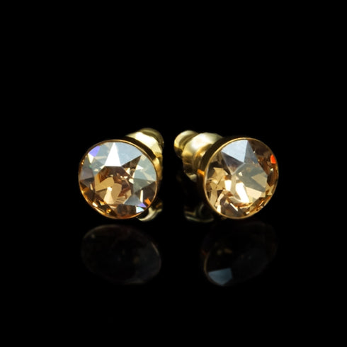 Auskari "Klasika (Golden Shadow)" ar Swarovski™ kristāliem